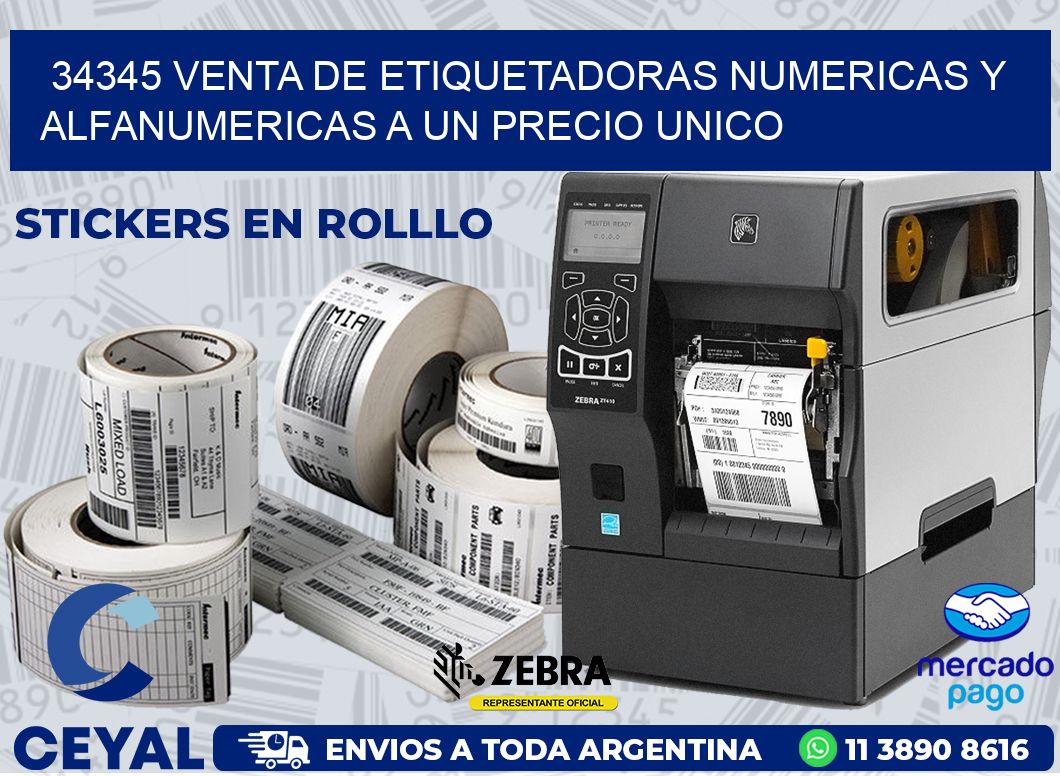 34345 VENTA DE ETIQUETADORAS NUMERICAS Y ALFANUMERICAS A UN PRECIO UNICO