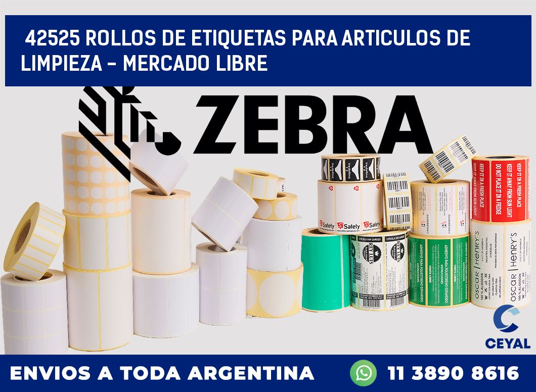 42525 ROLLOS DE ETIQUETAS PARA ARTICULOS DE LIMPIEZA - MERCADO LIBRE