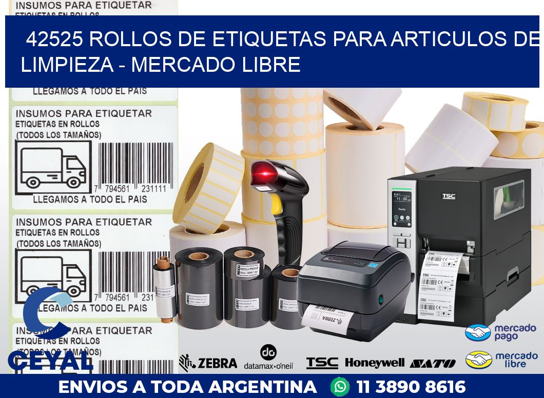 42525 ROLLOS DE ETIQUETAS PARA ARTICULOS DE LIMPIEZA – MERCADO LIBRE