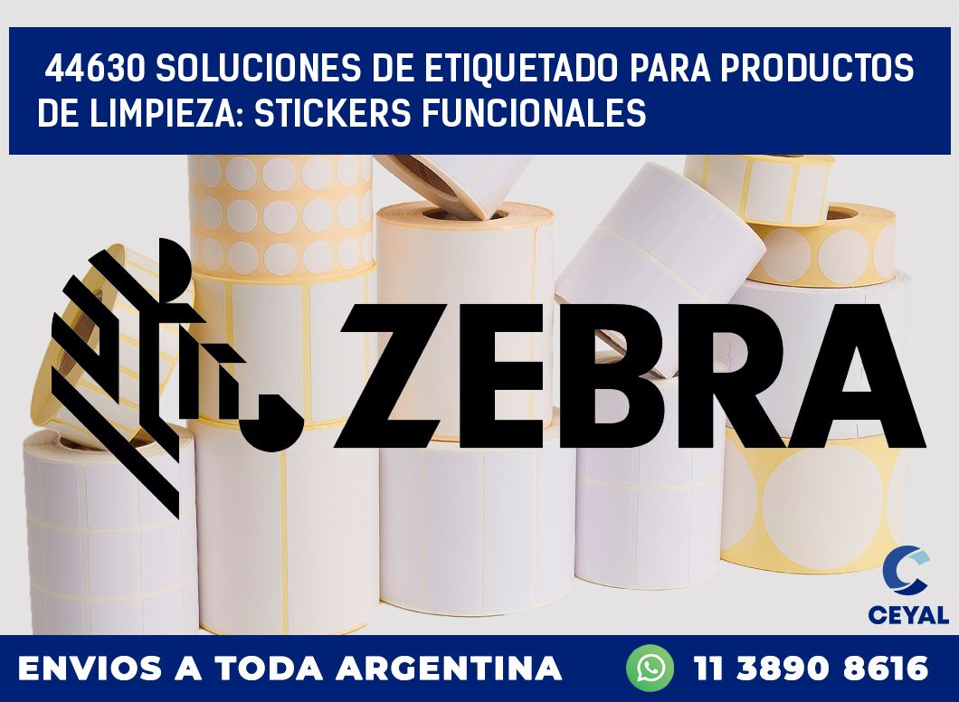 44630 SOLUCIONES DE ETIQUETADO PARA PRODUCTOS DE LIMPIEZA: STICKERS FUNCIONALES