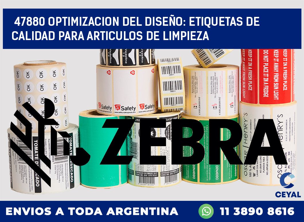47880 OPTIMIZACION DEL DISEÑO: ETIQUETAS DE CALIDAD PARA ARTICULOS DE LIMPIEZA