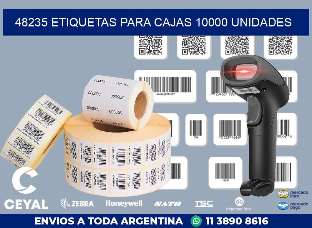 48235 ETIQUETAS PARA CAJAS 10000 UNIDADES
