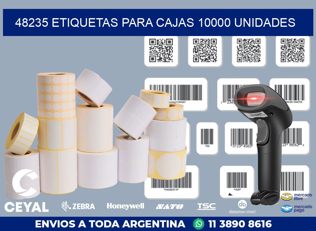 48235 ETIQUETAS PARA CAJAS 10000 UNIDADES