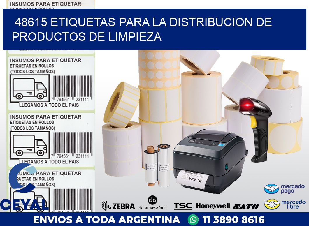 48615 ETIQUETAS PARA LA DISTRIBUCION DE PRODUCTOS DE LIMPIEZA