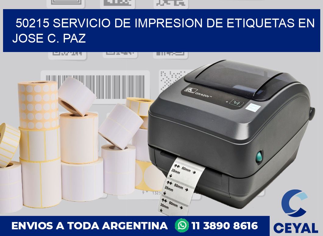 50215 SERVICIO DE IMPRESION DE ETIQUETAS EN JOSE C. PAZ