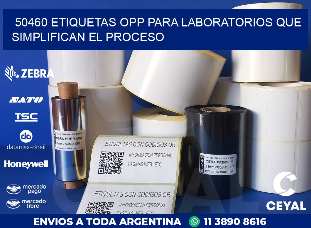 50460 ETIQUETAS OPP PARA LABORATORIOS QUE SIMPLIFICAN EL PROCESO