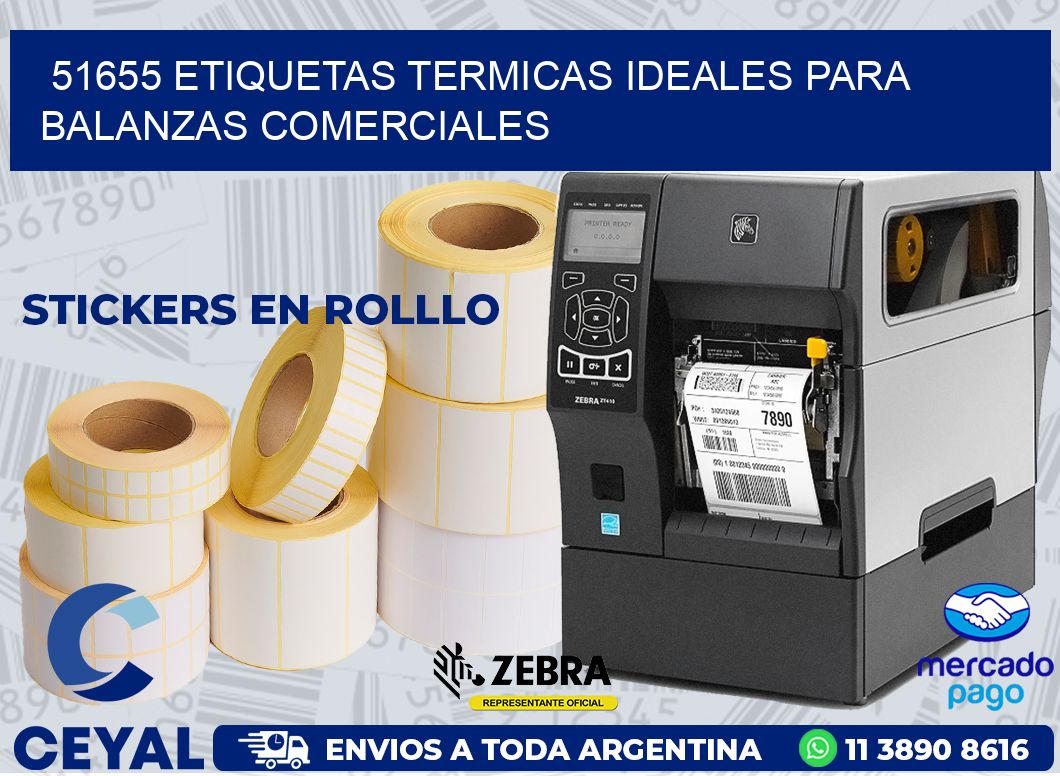 51655 ETIQUETAS TERMICAS IDEALES PARA BALANZAS COMERCIALES