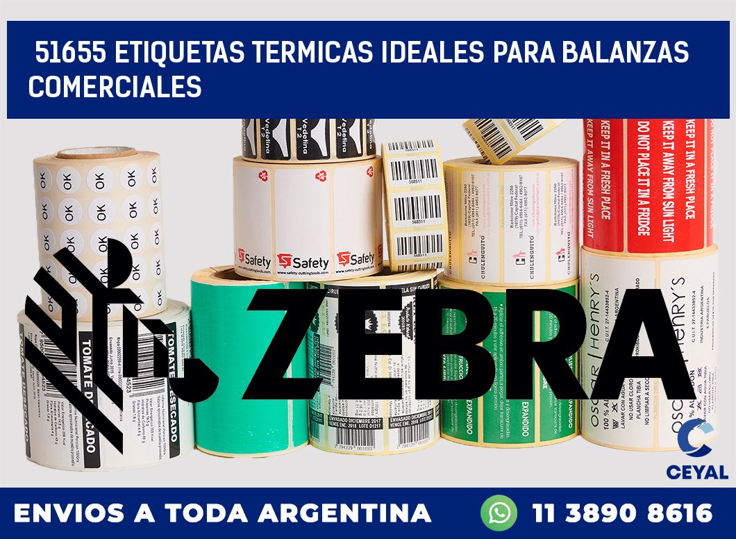 51655 ETIQUETAS TERMICAS IDEALES PARA BALANZAS COMERCIALES