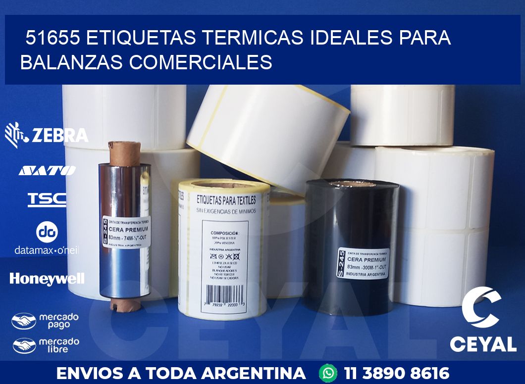 51655 ETIQUETAS TERMICAS IDEALES PARA BALANZAS COMERCIALES