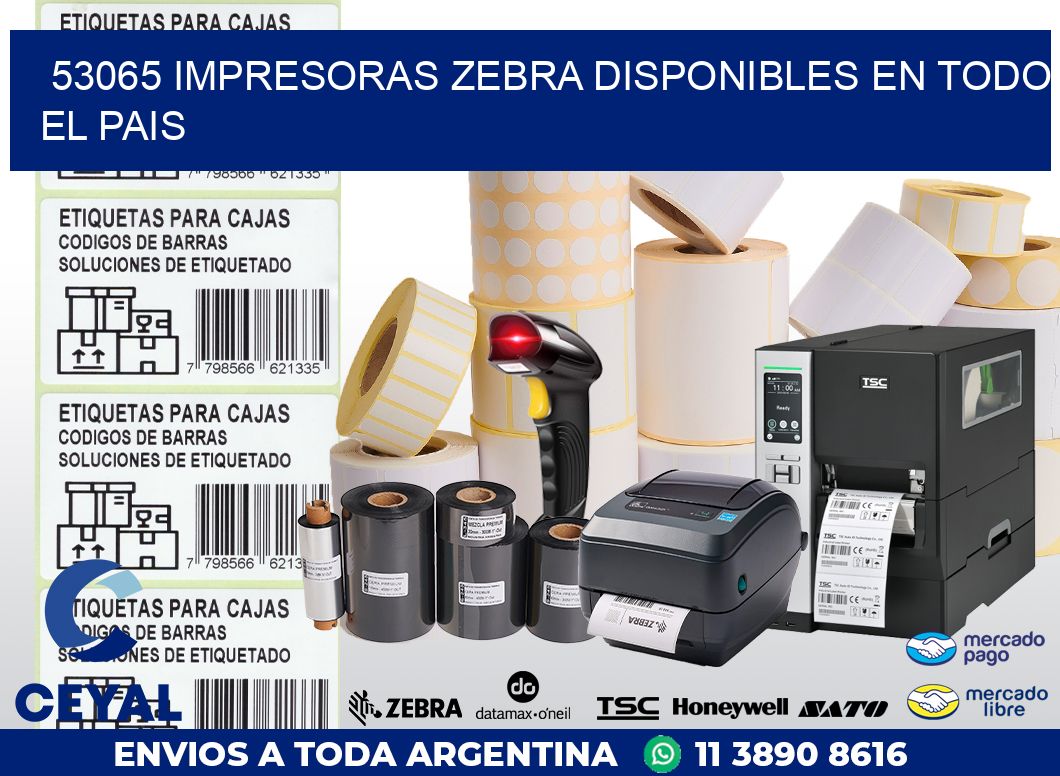 53065 IMPRESORAS ZEBRA DISPONIBLES EN TODO EL PAIS
