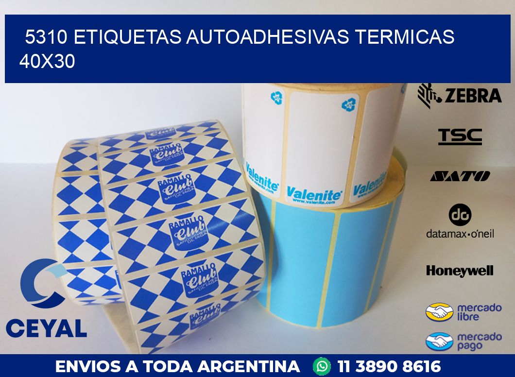 5310 ETIQUETAS AUTOADHESIVAS TERMICAS 40X30