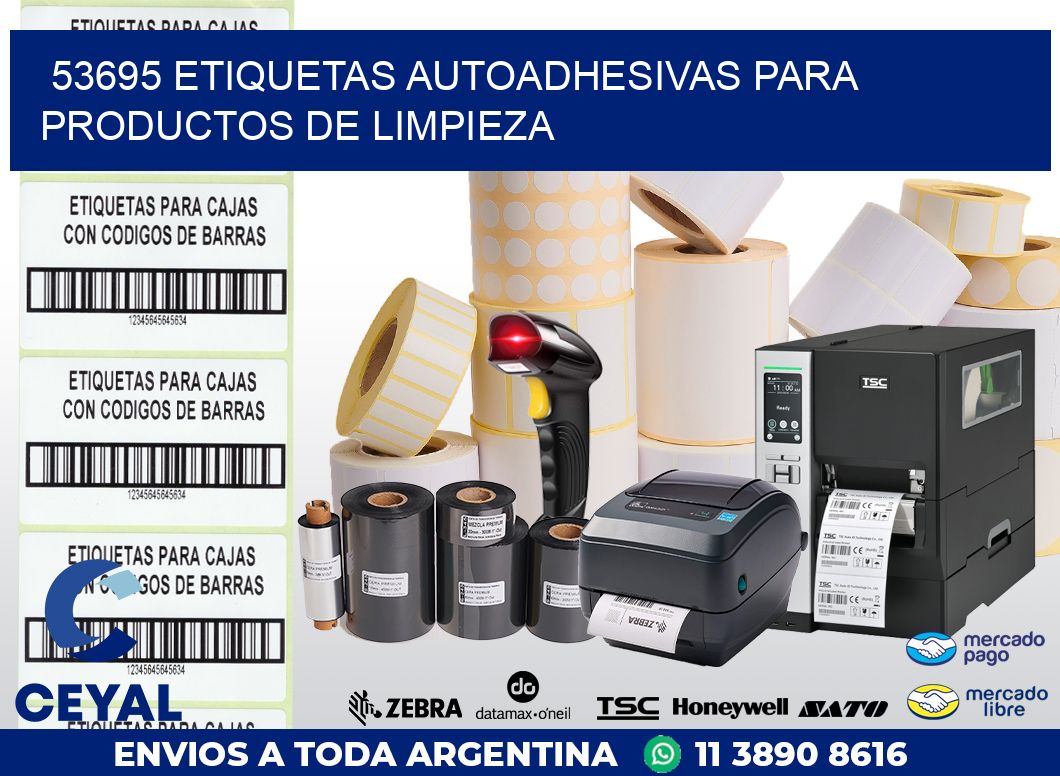 53695 ETIQUETAS AUTOADHESIVAS PARA PRODUCTOS DE LIMPIEZA