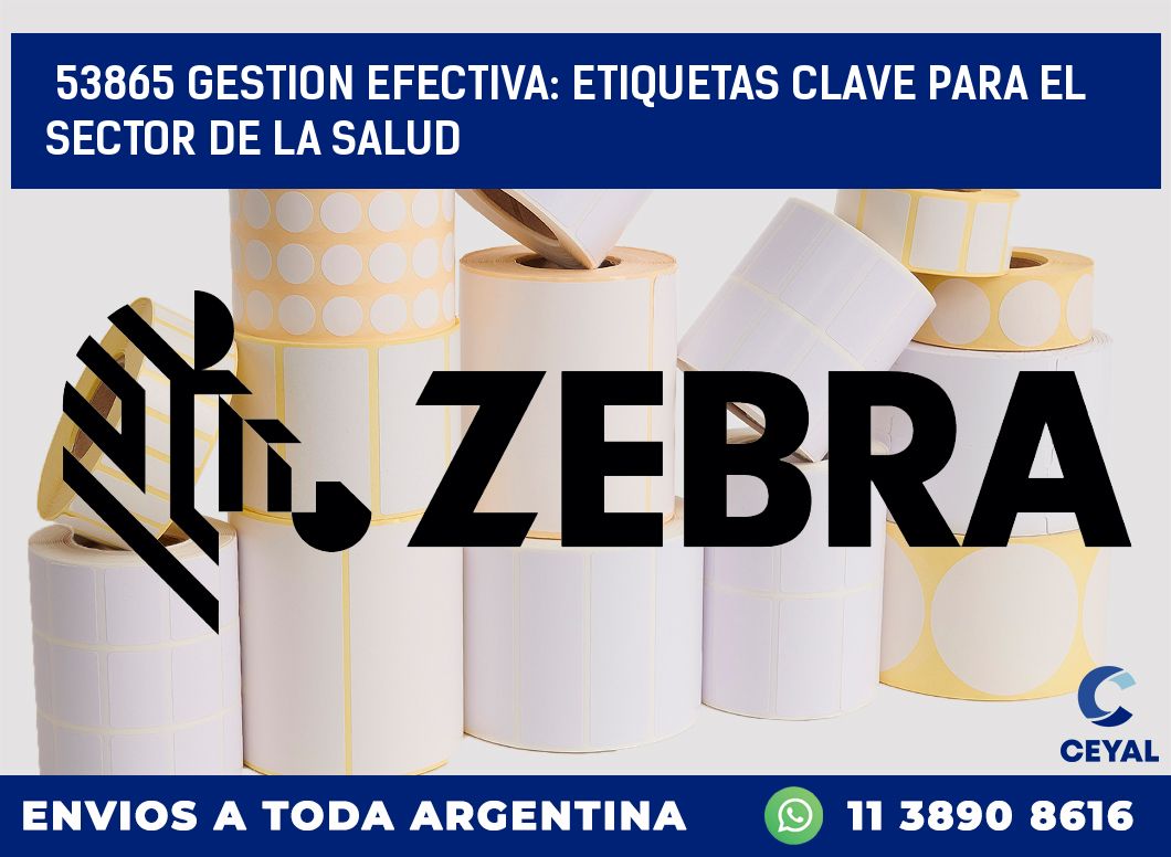 53865 GESTION EFECTIVA: ETIQUETAS CLAVE PARA EL SECTOR DE LA SALUD