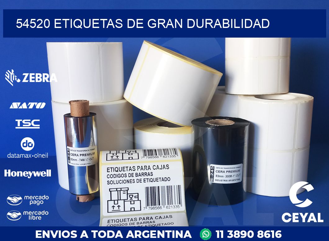 54520 ETIQUETAS DE GRAN DURABILIDAD