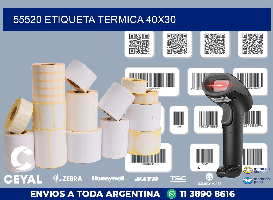 55520 ETIQUETA TERMICA 40X30