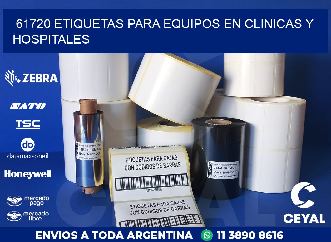 61720 ETIQUETAS PARA EQUIPOS EN CLINICAS Y HOSPITALES
