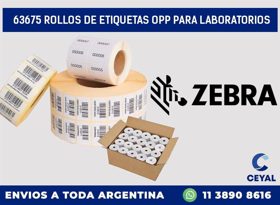 63675 ROLLOS DE ETIQUETAS OPP PARA LABORATORIOS