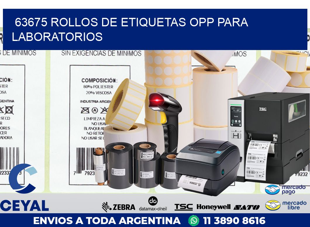 63675 ROLLOS DE ETIQUETAS OPP PARA LABORATORIOS
