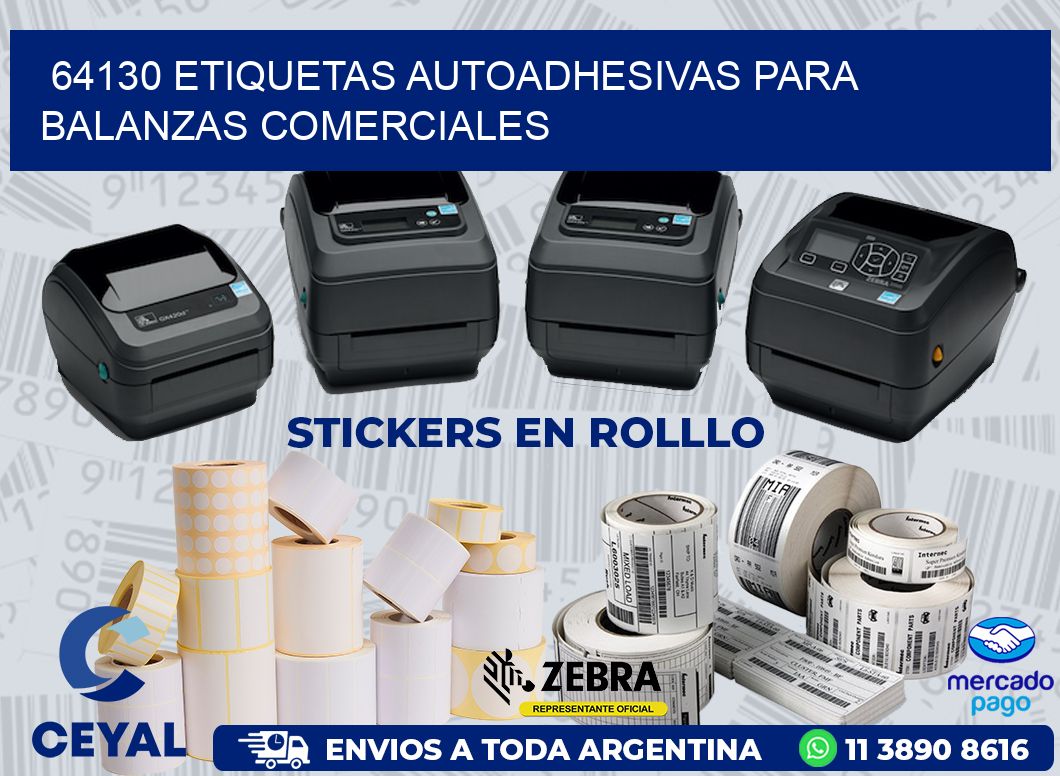 64130 ETIQUETAS AUTOADHESIVAS PARA BALANZAS COMERCIALES