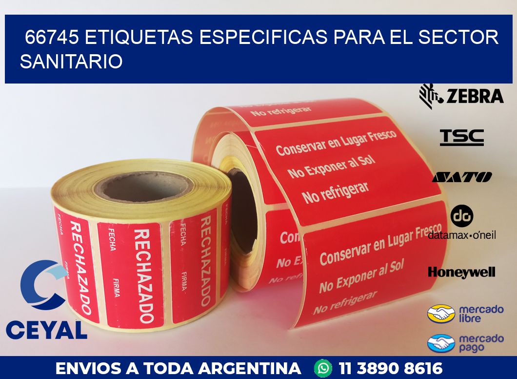 66745 ETIQUETAS ESPECIFICAS PARA EL SECTOR SANITARIO