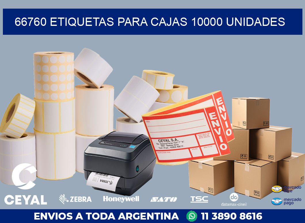 66760 ETIQUETAS PARA CAJAS 10000 UNIDADES