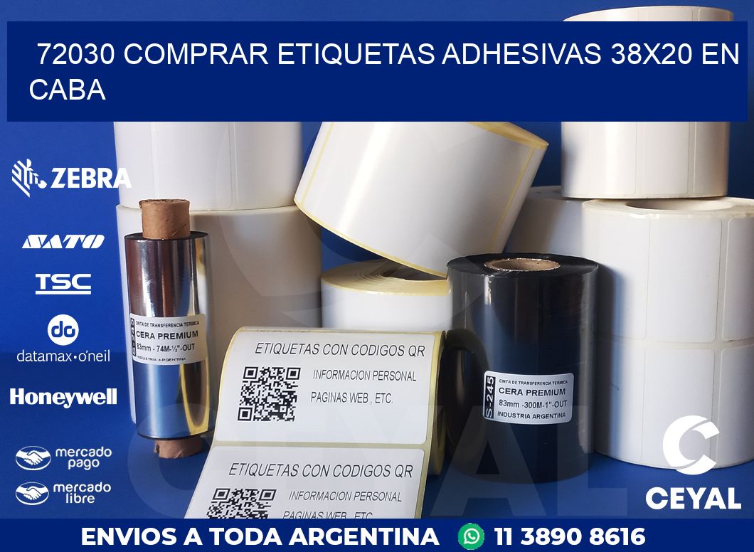 72030 COMPRAR ETIQUETAS ADHESIVAS 38X20 EN CABA