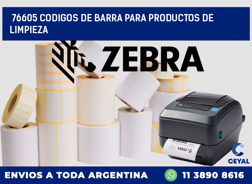 76605 CODIGOS DE BARRA PARA PRODUCTOS DE LIMPIEZA