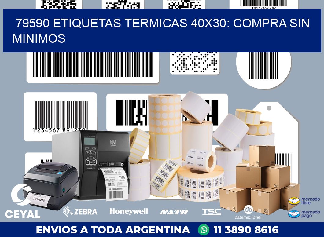 79590 ETIQUETAS TERMICAS 40X30: COMPRA SIN MINIMOS
