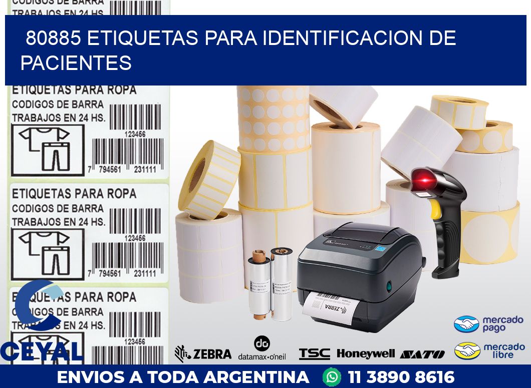 80885 ETIQUETAS PARA IDENTIFICACION DE PACIENTES