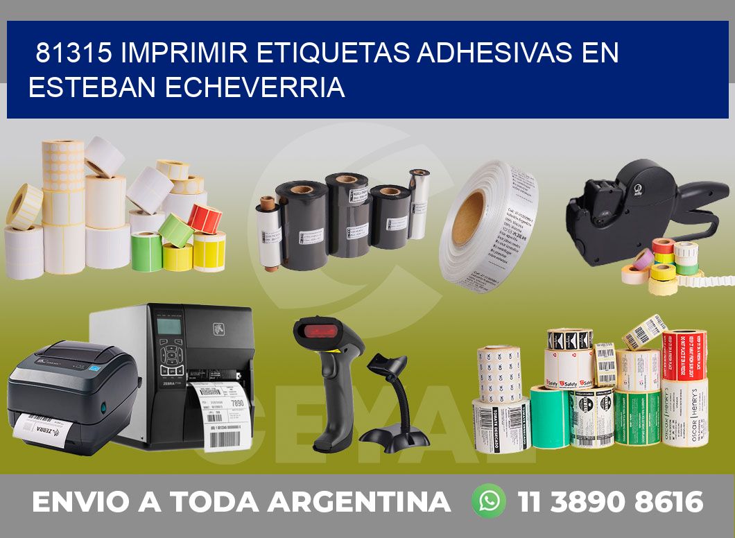 81315 IMPRIMIR ETIQUETAS ADHESIVAS EN ESTEBAN ECHEVERRIA