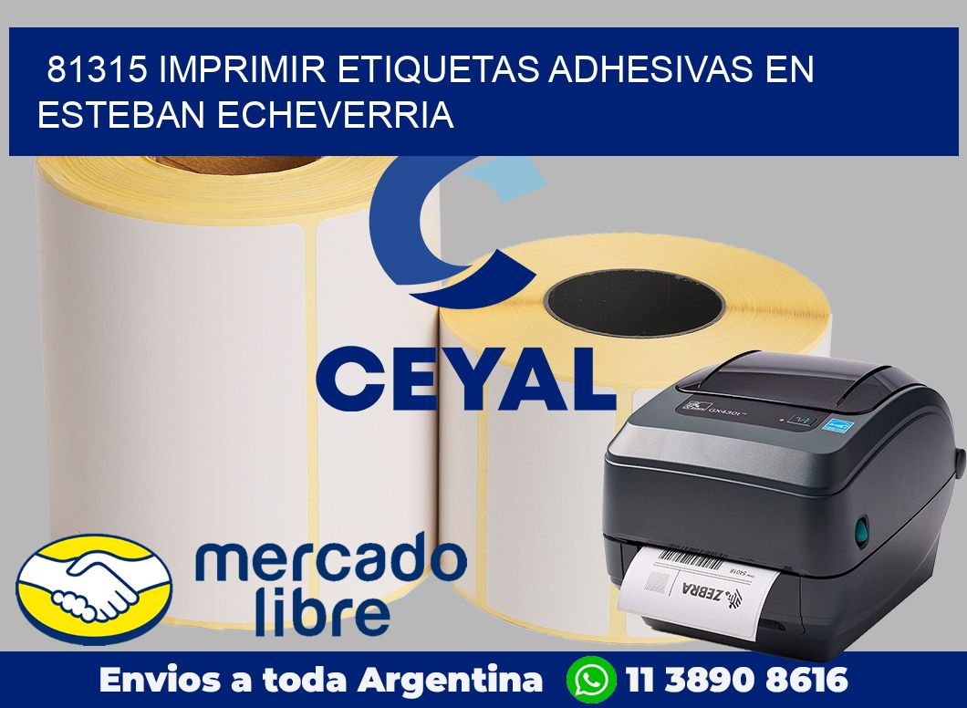 81315 IMPRIMIR ETIQUETAS ADHESIVAS EN ESTEBAN ECHEVERRIA