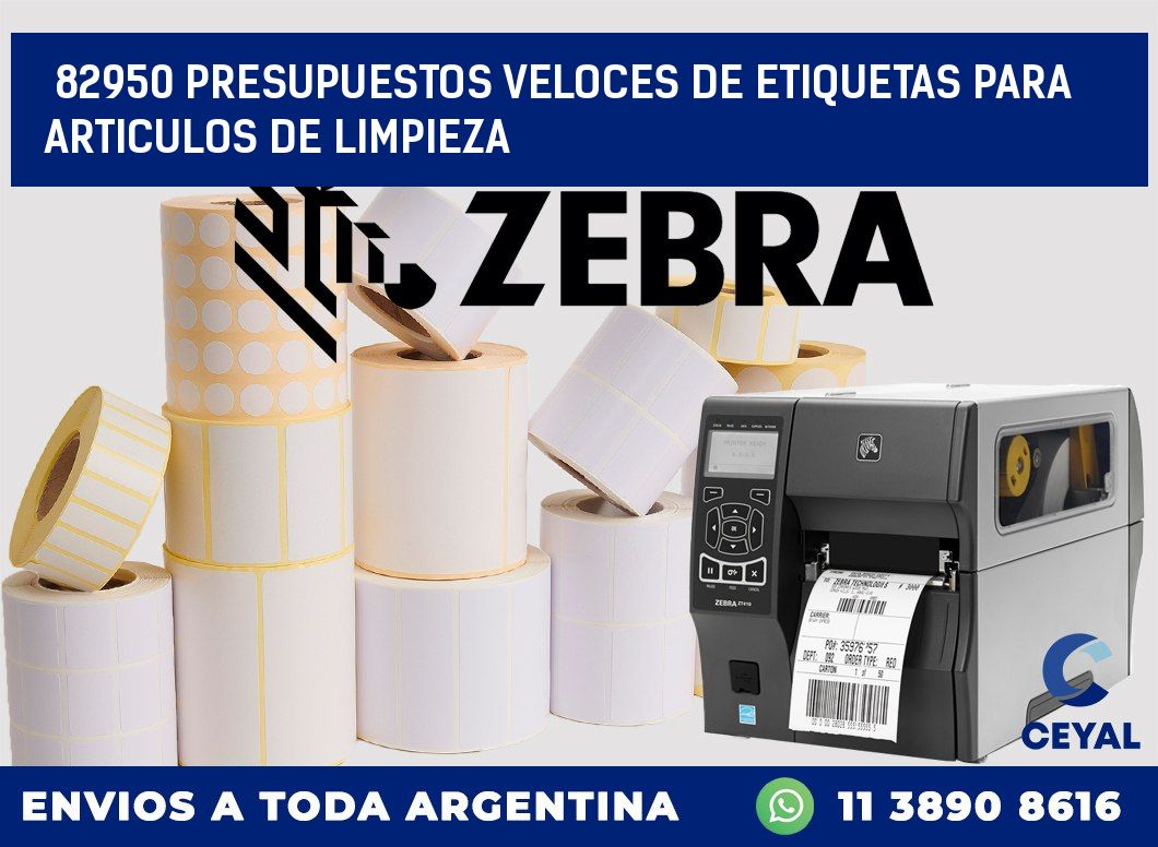 82950 PRESUPUESTOS VELOCES DE ETIQUETAS PARA ARTICULOS DE LIMPIEZA