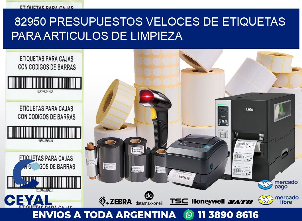 82950 PRESUPUESTOS VELOCES DE ETIQUETAS PARA ARTICULOS DE LIMPIEZA