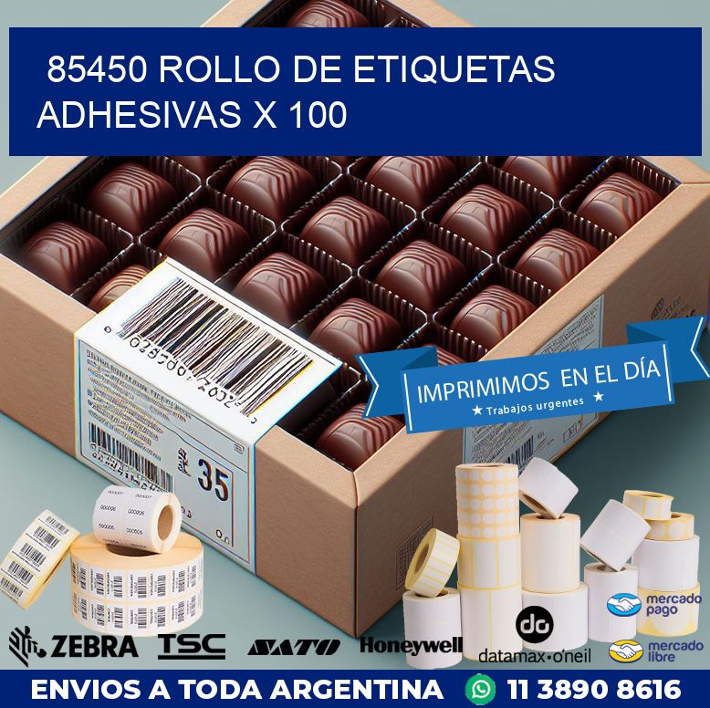 85450 ROLLO DE ETIQUETAS ADHESIVAS X 100