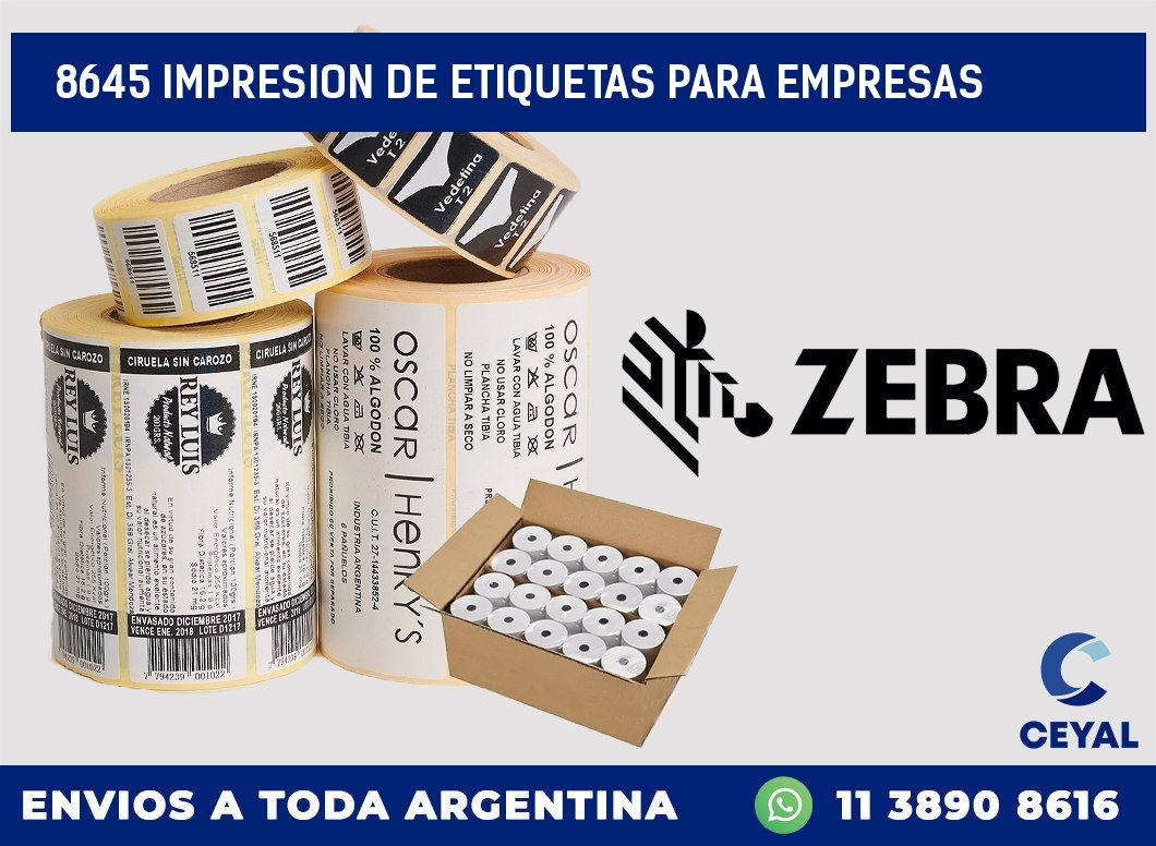 8645 IMPRESION DE ETIQUETAS PARA EMPRESAS