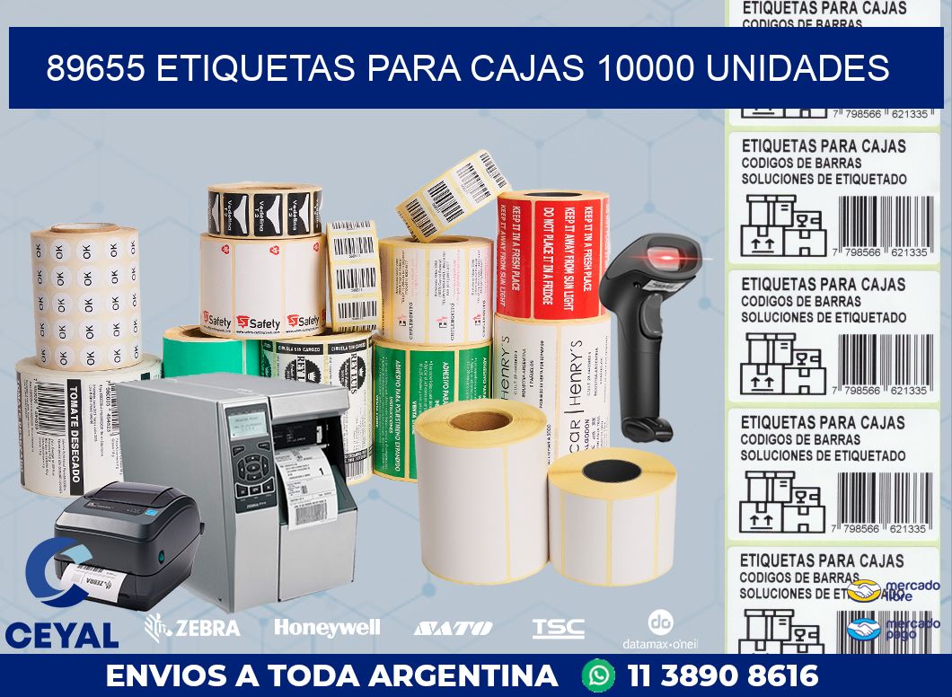 89655 ETIQUETAS PARA CAJAS 10000 UNIDADES