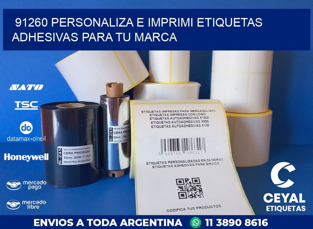91260 PERSONALIZA E IMPRIMI ETIQUETAS ADHESIVAS PARA TU MARCA