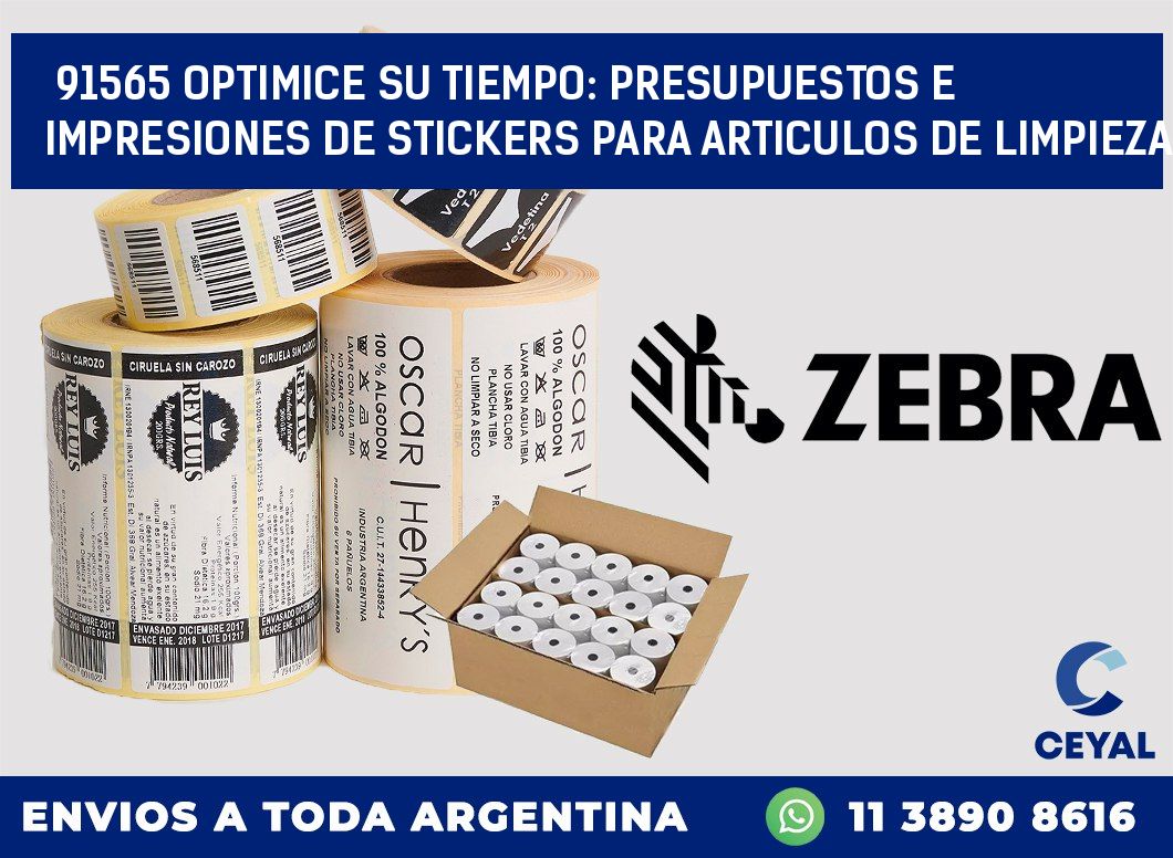 91565 OPTIMICE SU TIEMPO: PRESUPUESTOS E IMPRESIONES DE STICKERS PARA ARTICULOS DE LIMPIEZA
