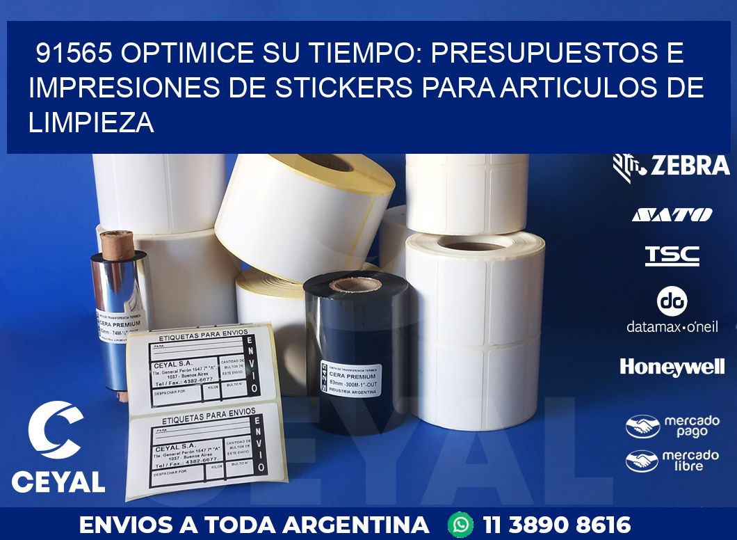 91565 OPTIMICE SU TIEMPO: PRESUPUESTOS E IMPRESIONES DE STICKERS PARA ARTICULOS DE LIMPIEZA