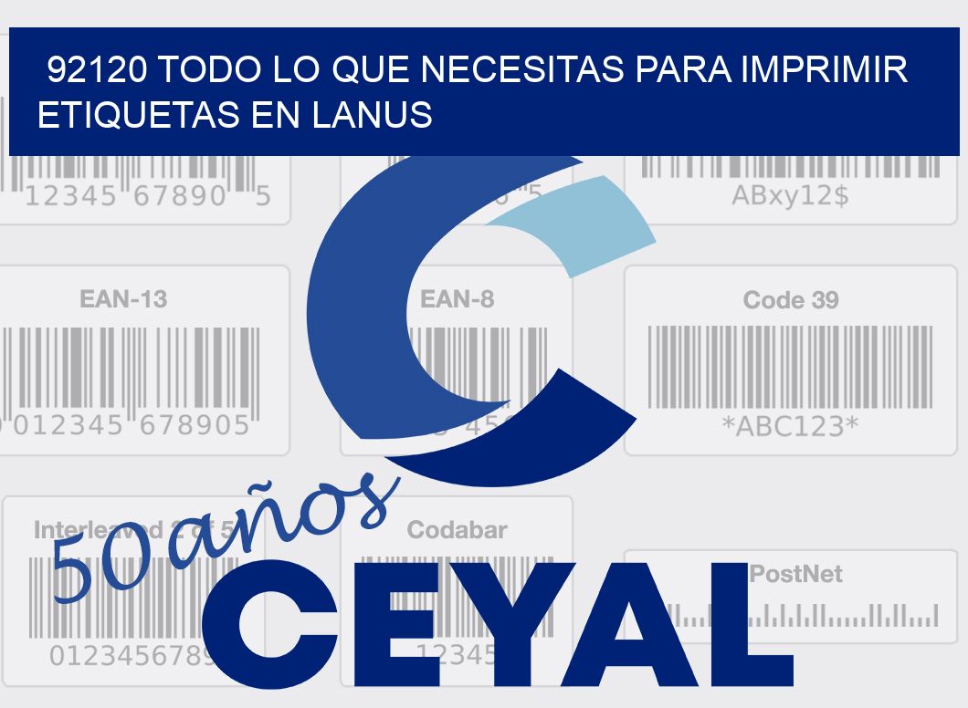 92120 TODO LO QUE NECESITAS PARA IMPRIMIR ETIQUETAS EN LANUS