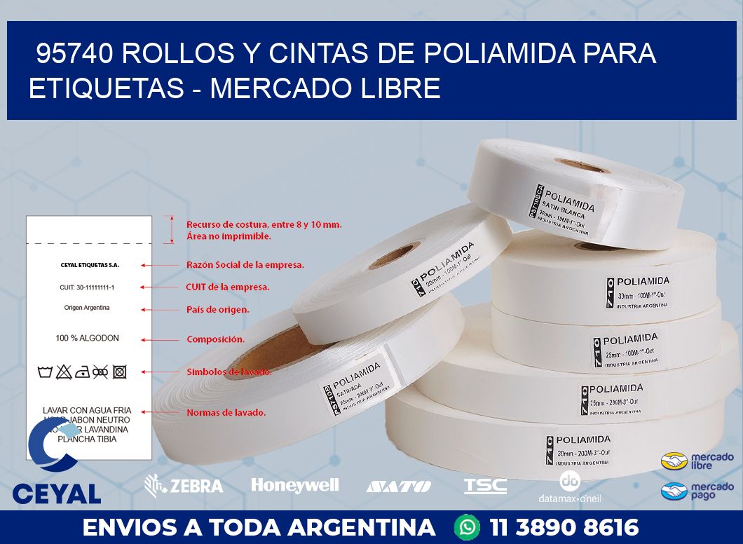 95740 ROLLOS Y CINTAS DE POLIAMIDA PARA ETIQUETAS - MERCADO LIBRE