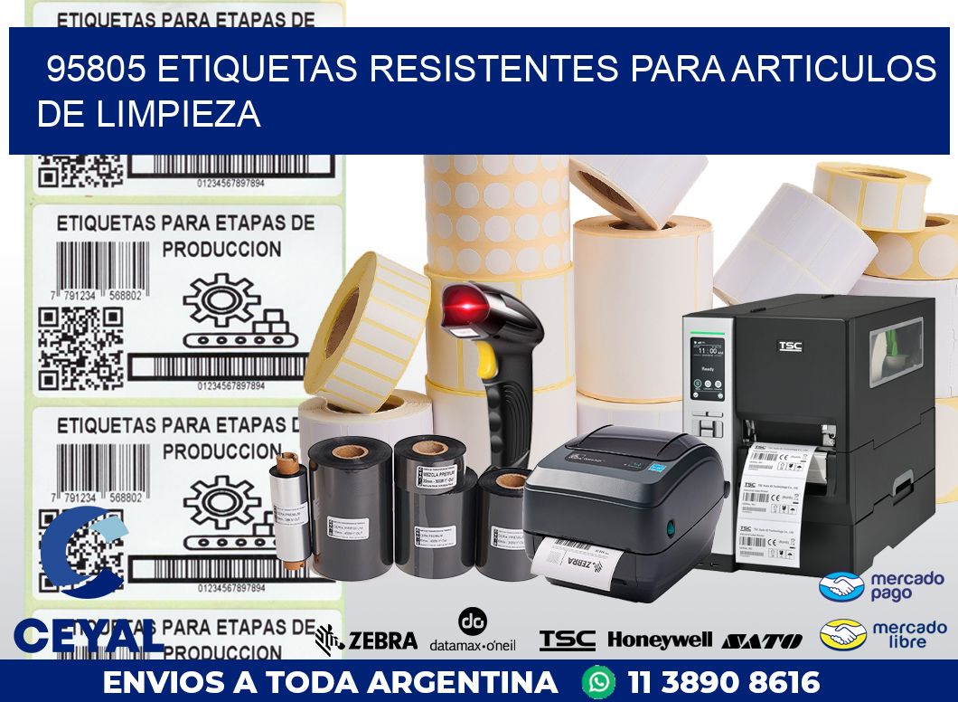 95805 ETIQUETAS RESISTENTES PARA ARTICULOS DE LIMPIEZA