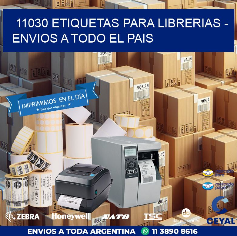 11030 ETIQUETAS PARA LIBRERIAS – ENVIOS A TODO EL PAIS