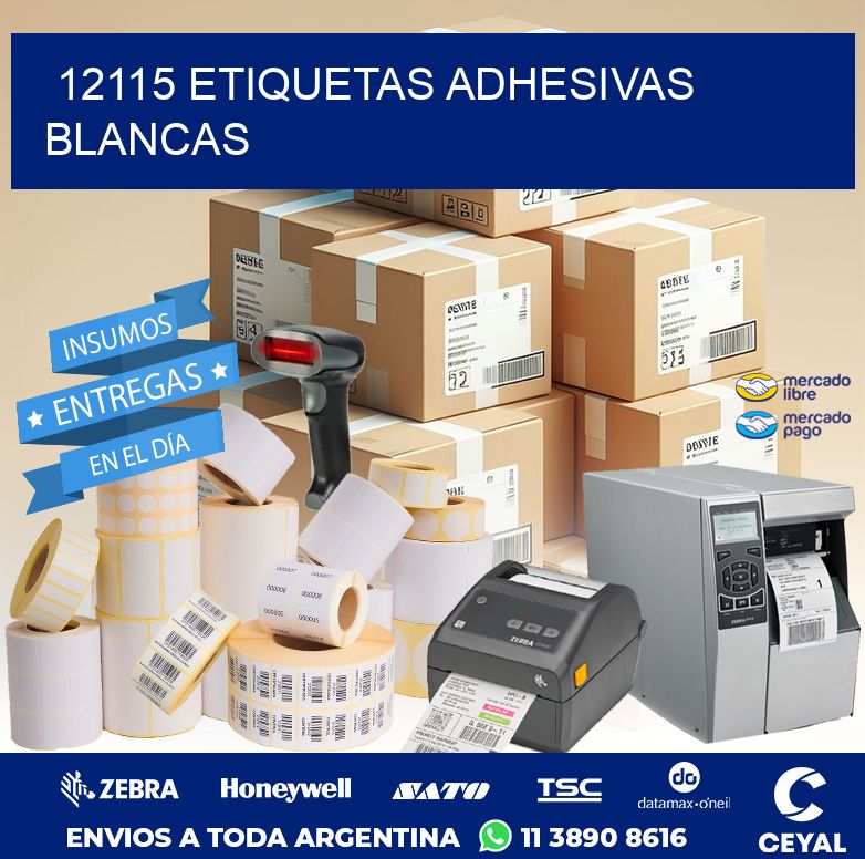 12115 ETIQUETAS ADHESIVAS BLANCAS