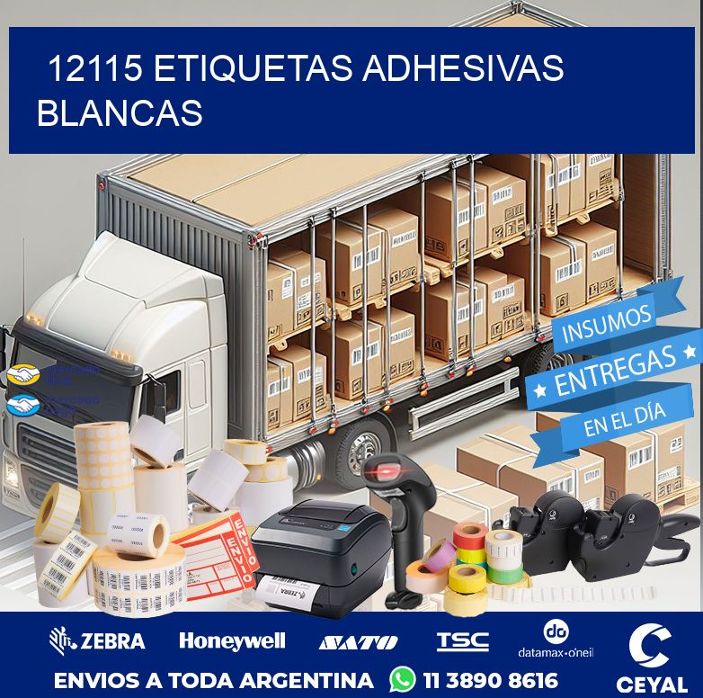 12115 ETIQUETAS ADHESIVAS BLANCAS