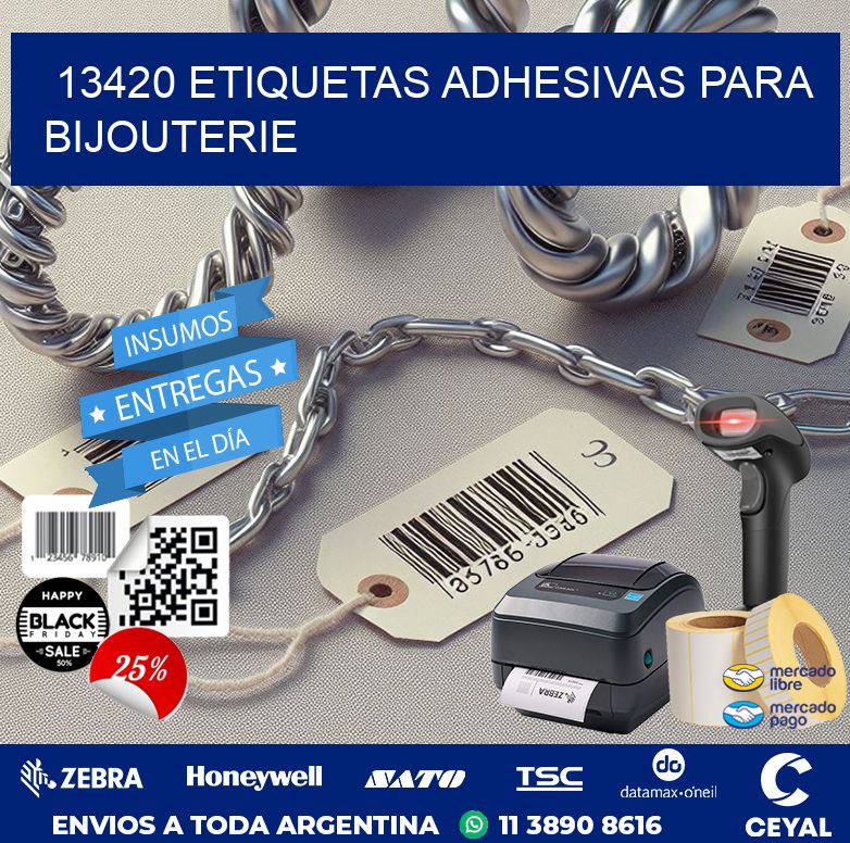 13420 ETIQUETAS ADHESIVAS PARA BIJOUTERIE