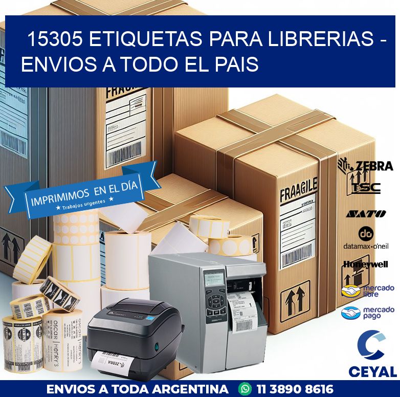 15305 ETIQUETAS PARA LIBRERIAS - ENVIOS A TODO EL PAIS