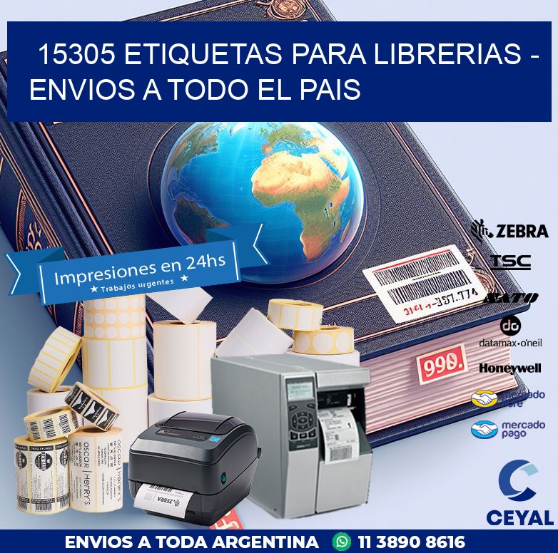 15305 ETIQUETAS PARA LIBRERIAS – ENVIOS A TODO EL PAIS