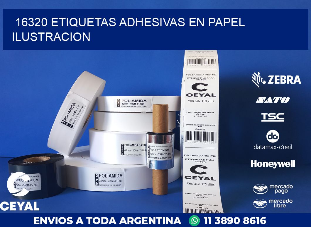 16320 ETIQUETAS ADHESIVAS EN PAPEL ILUSTRACION