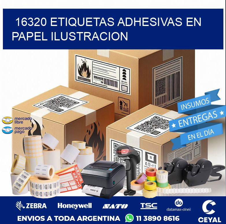 16320 ETIQUETAS ADHESIVAS EN PAPEL ILUSTRACION